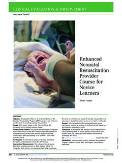 Enhanced Neonatal Resuscitation Provider Course for …
