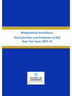 Marginalised Australians: Characteristics and Predictors ...