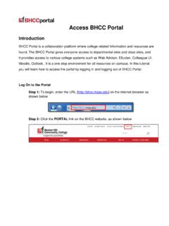 Access BHCC Portal
