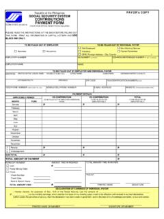 SOCIAL SECURITY SYSTEM CONTRIBUTIONS PAYMENT FORM