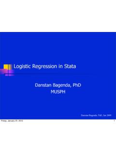 Logistic Regression in Stata