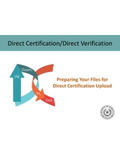 Direct Certification/Direct Verification