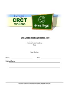 2nd Grade Reading Practice Test - Henry County Schools