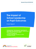 The Impact of School Leadership on Pupil Outcomes