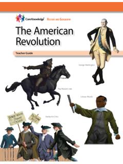 History and GeoGrapHy The American Revolution