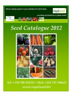 Royal Seed Full Seed Catalogue 2012