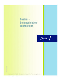 Business Communication Foundations - Pearson