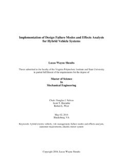 Implementation of Design Failure Modes and Effects ...
