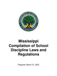Mississippi Compilation of School Discipline Laws and ...