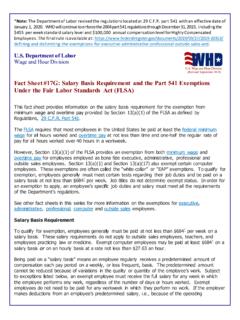 Fact Sheet #17G: Salary Basis Requirement and the ... - DOL