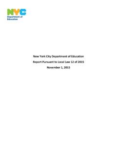 New York City Department of Education Report …