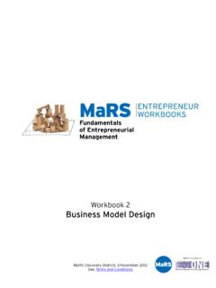 Workbook 2 Business Model Design - MaRS Discovery District