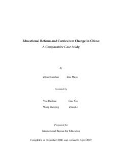 Educational Reform and Curriculum Change in China: A ...