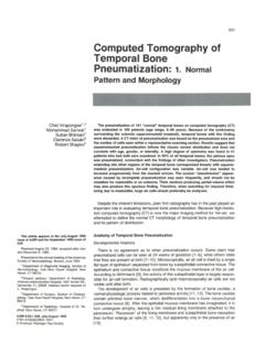 Computed Tomography of Temporal Bone Pneumatization