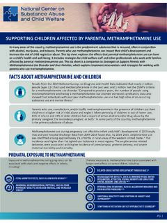 FACTS ABOUT METHAMPHETAMINE AND CHILDREN