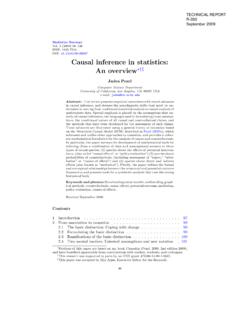 Causal inference in statistics: An overview
