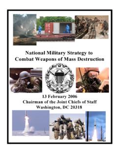National Military Strategy to Combat Weapons of …