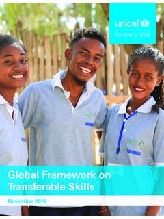 Global Framework on Transferable Skills - UNICEF