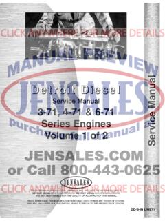 Detroit Diesel In Line 3-71, 4-71, 6-71 Service Manual ...
