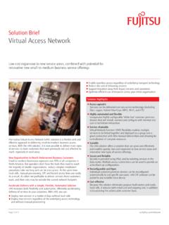 Solution Brief Virtual Access Network - Fujitsu