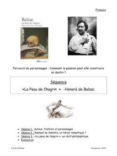 S&#233;quence &#171;La Peau de Chagrin &#187; - Honor&#233; de Balzac