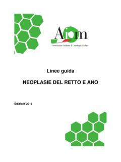 Linee Guida AIOM 2018 NEOPLASIE DEL RETTO E ANO