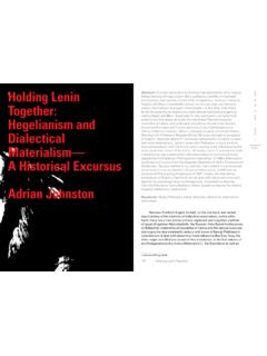 Holding Lenin C R Abstract: Current reactivations of ...