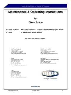 Maintenance &amp; Operating Instructions - …