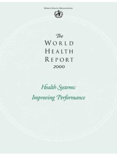 he WORLD HEALTH REPORT 2000