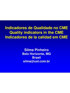 Indicadores de Qualidade no CME Quality indicators in the ...
