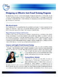 Designing an Effective Anti-Fraud Training Program