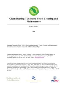 Clean Boating Tip Sheet: Vessel Cleaning and …