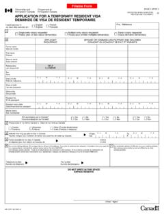 Form IMM 5257 - Application for a Temporary Resident Visa