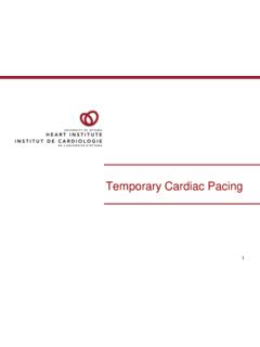 Temporary Cardiac Pacing - University of Ottawa Heart ...