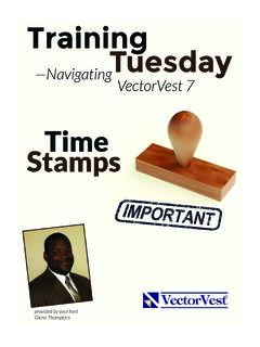 Training Tuesday - vectorvest.com