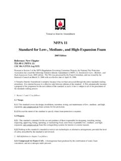 NFPA 11 Standard for Low-, Medium-, and High-Expansion …