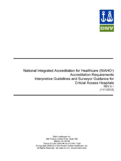 National Integrated Accreditation for Healthcare (NIAHO ...