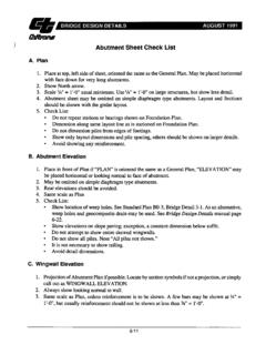 Abutment Sheet Check List - Caltrans