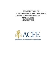 ASSOCIATION OF CERTIFIED FRAUD EXAMINERS CENTRAL …