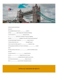 First and Second Conditionals Exercises - Go British