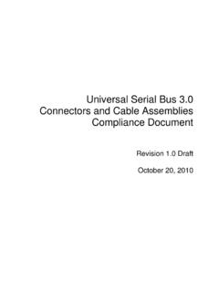 USB3 Cables and Connectors Compliance Document
