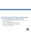 EFFECTIVE INSTRUCTIONAL STRATEGIES: CO-TEACHING …