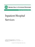 Inpatient Hospital Services - Indiana Medicaid Provider Home