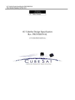 6U CubeSat Design Specification Rev. PROVISIONAL