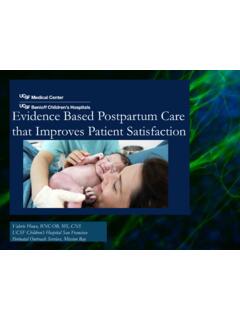 Evidence Based Postpartum Care that Improves Patient ...