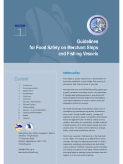 Guidelines for Food Safety on Merchant Ships and …