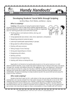 Developing Students’ Social Skills through Scripting