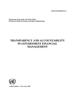 Transparency and Accountability in Government Financial