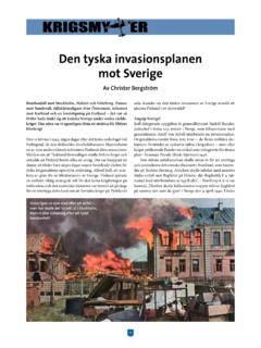 Den tyska invasionsplanen mot Sverige - krigsmyter.nu