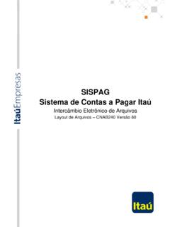 SISPAG Sistema de Contas a Pagar Ita&#250; - Banco Ita&#250;